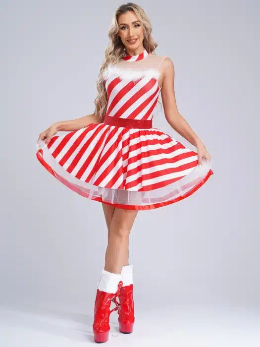 Robe rayée Noël 19