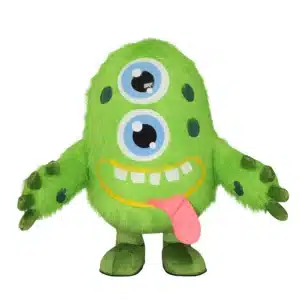Costume gonflable monstre vert 7