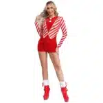 Combinaison rayée Noël femme 3