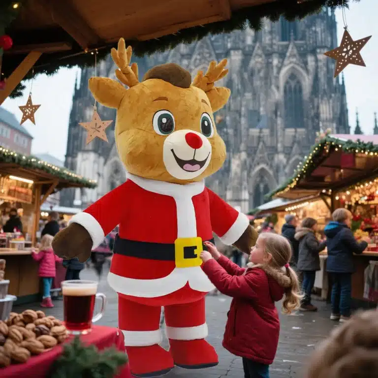 Mascotte gonflable cerf de noël 2