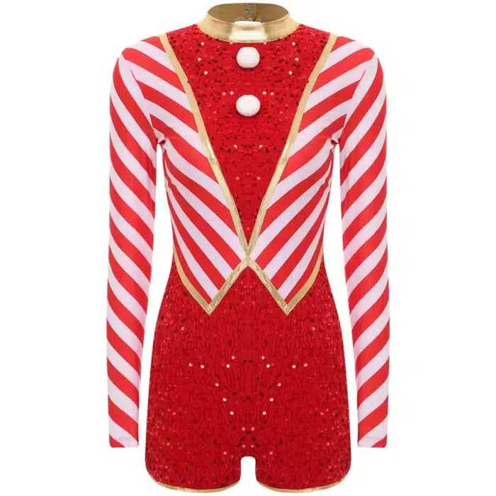 Combinaison rayée Noël femme 4