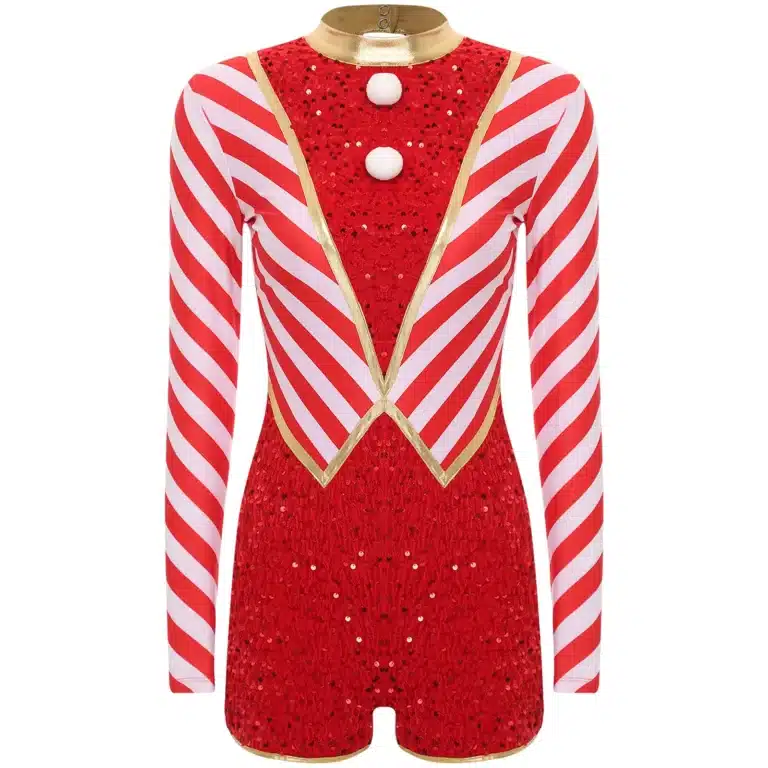 Combinaison rayée Noël femme 4