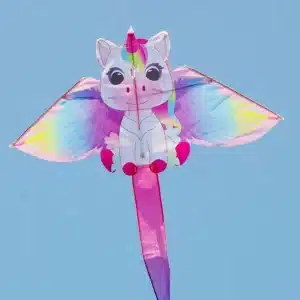 Cerf-volant licorne rose 1