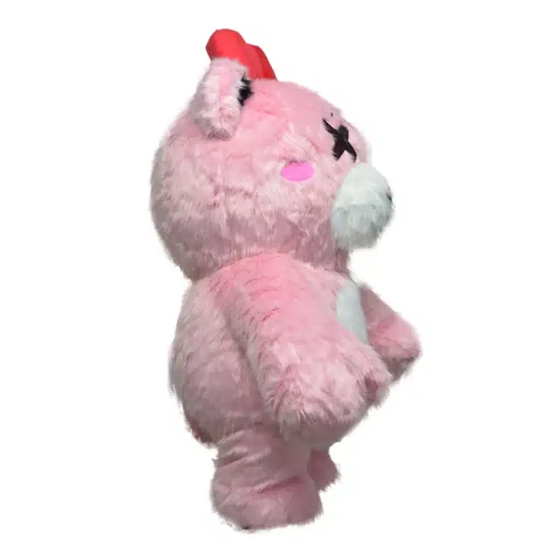 Mascotte gonflable ours rose 8