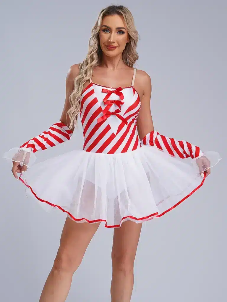 Justaucorps rayé Noël 3