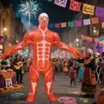 Costume gonflable corps humain 3