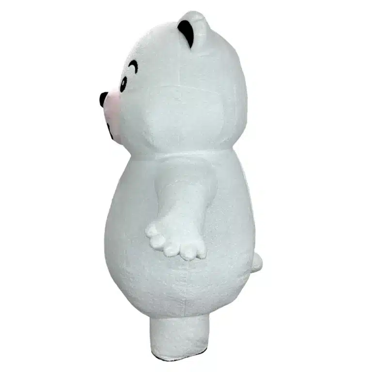Costume gonflable ours blanc 4