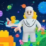 Costume gonflable Lego blanc 3