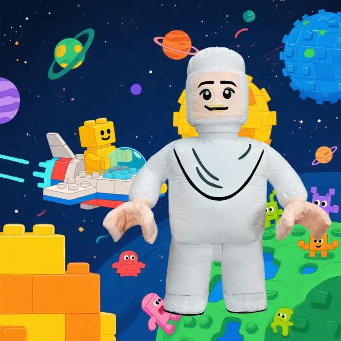 Costume gonflable Lego blanc 3