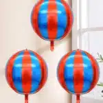 Ballons en aluminium bleu et rouge (lot de 3) 5