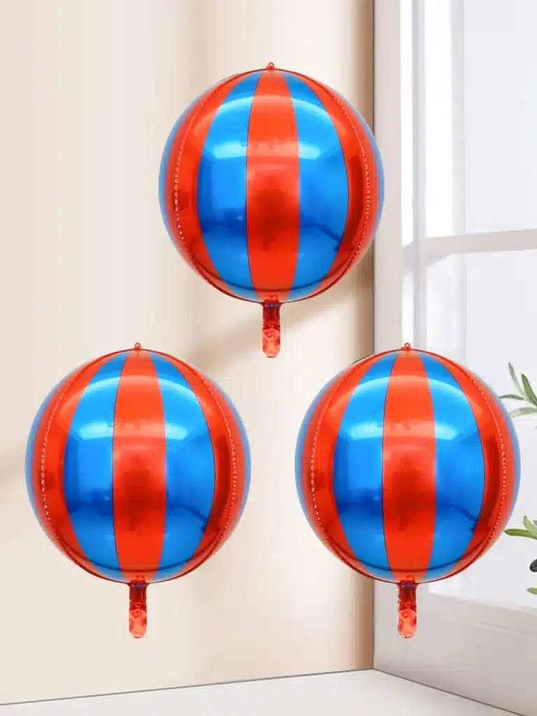 Ballons en aluminium bleu et rouge (lot de 3) 5