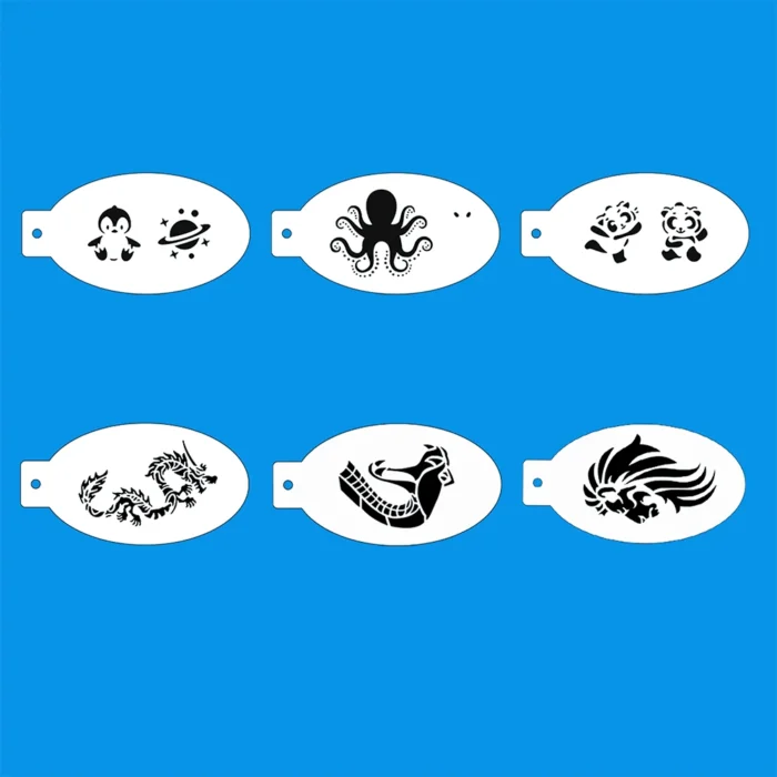 Pochoirs de peinture pour le visage réutilisables (lot de 47) 3