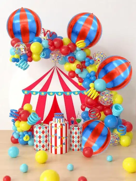 Ballons en aluminium bleu et rouge (lot de 3) 4