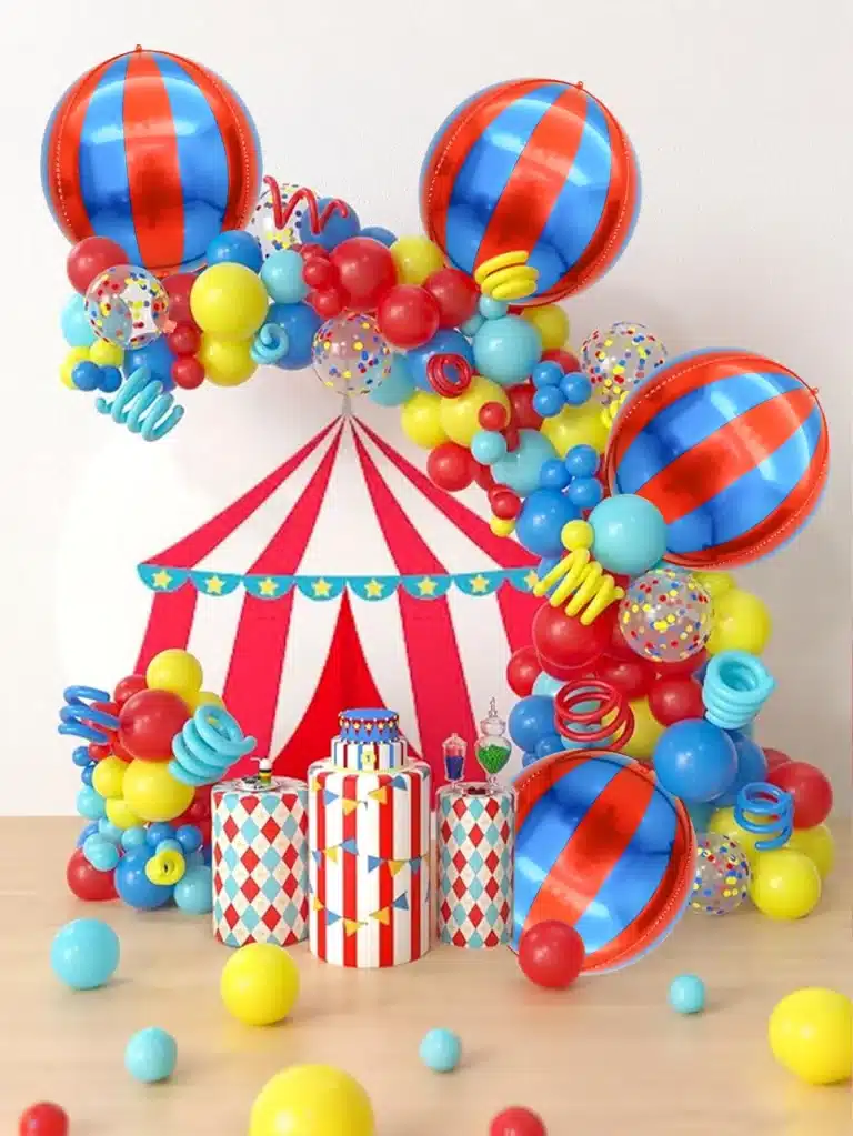 Ballons en aluminium bleu et rouge (lot de 3) 4