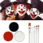 Kit peinture noir, blanc, rouge + 6 pinceaux 1