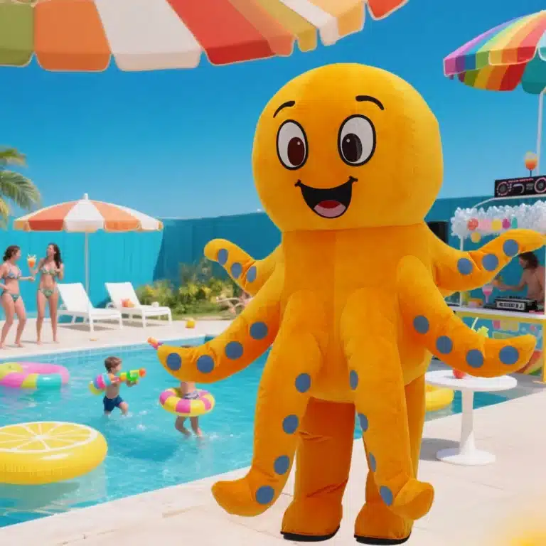 Mascotte gonflable poulpe 3