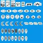 Pochoirs de peinture pour le visage réutilisables (lot de 47) 2