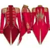 Manteau cirque rouge femme 1