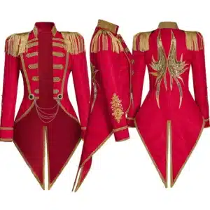 Manteau cirque rouge femme 1