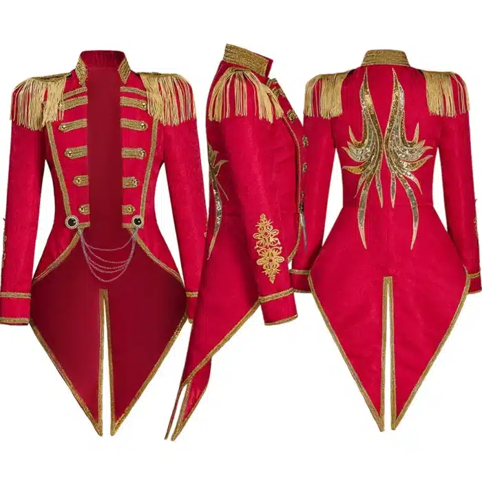 Manteau cirque rouge femme 1