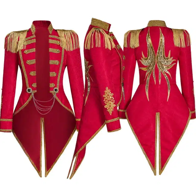 Manteau cirque rouge femme 1