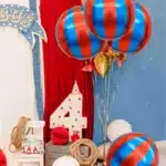 Ballons en aluminium bleu et rouge (lot de 3) 3