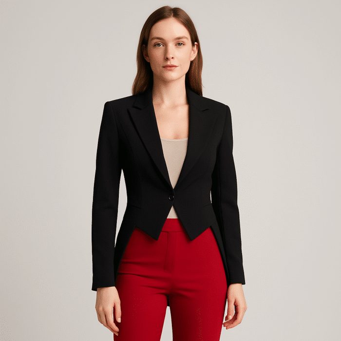 Femme élégante en veste de queue