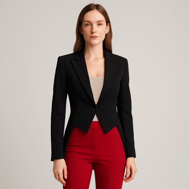 Femme élégante en veste de queue