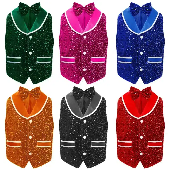 Gilet spectacle enfant paillettes 14