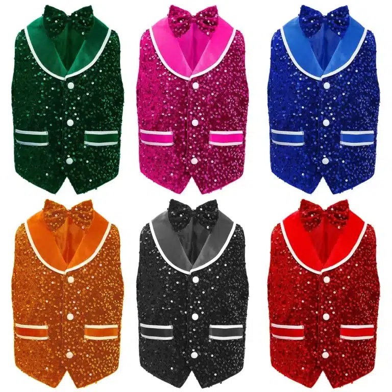 Gilet spectacle enfant paillettes 14