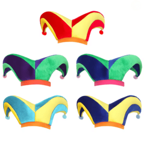 Chapeau bouffon bicolore