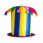 Chapeau de clown coloré et vibrant