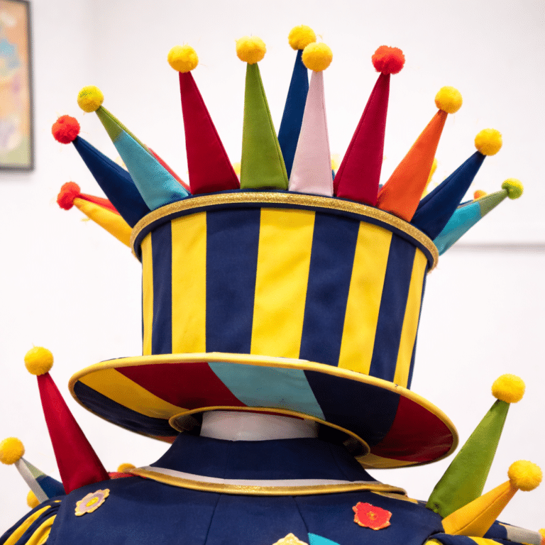 Chapeau haut en couleurs et original