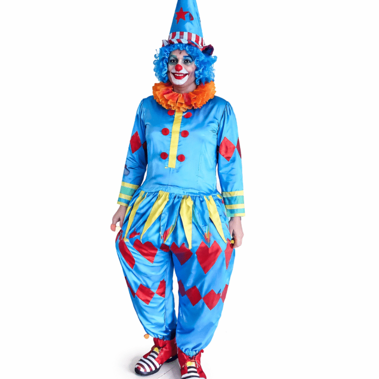 Clown coloré et joyeux en portrait