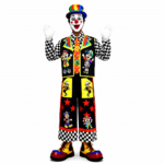 Clown coloré sur fond blanc