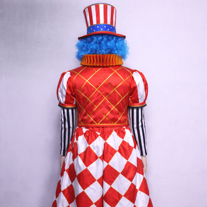 Costume coloré de clown sur mannequin