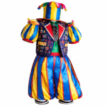 Costume de clown coloré et joyeux