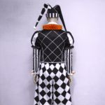 Mannequin en costume de clown harlequin (1)