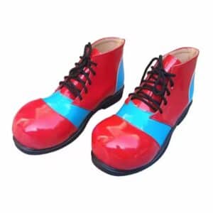 Chaussures de clown bleu et rouge