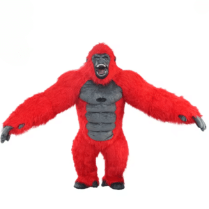 Costume gonflable gorille rouge