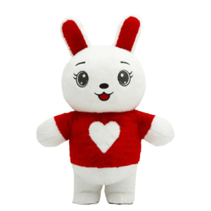 Costume gonflable lapin cœur