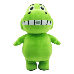 Costume gonflable dinosaure vert