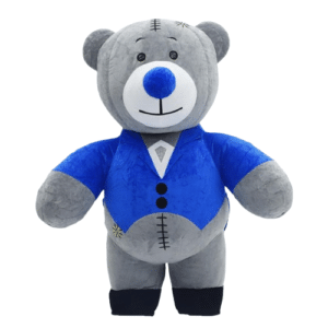 Costume gonflable ours gris et bleu