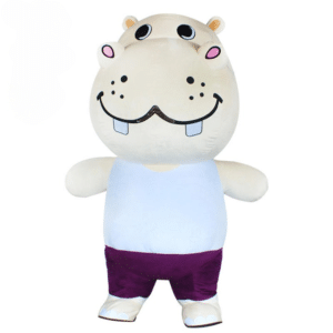 Mascotte gonflable hippopotame