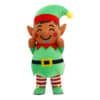 Costume gonflable lutin de Noël