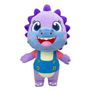 Costume gonflable dinosaure violet