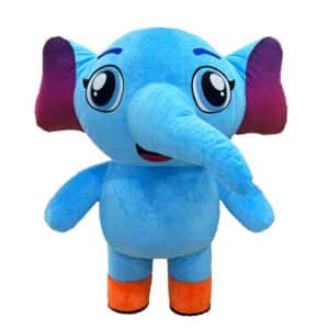 Costume gonflable éléphant bleu