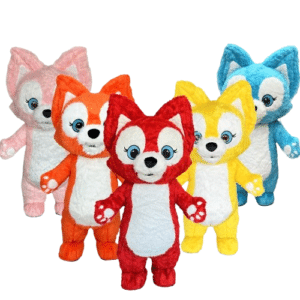 Costume gonflable renard peluche