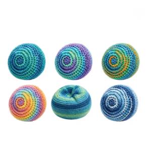 Balles rasta bleues (lot de 6)