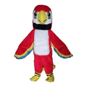 Mascotte perroquet rouge